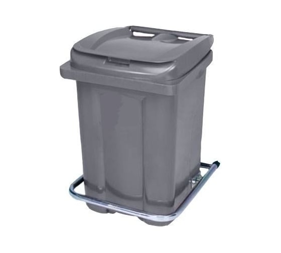Изображение товара Мусорный контейнер Дигрус с педалью 60 л темно-серый 22.С29-ТС/Д