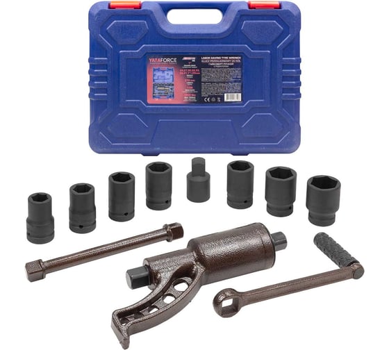 Изображение товара Гайковерт ручной с редуктором YATAFORCE 1" головки 24, 27, 30, 32, 33, 38, 41 мм, адаптер 1", длина 270 мм, передаточное число 1:58, 4800 Н/м YF-34122136 HS(60008)