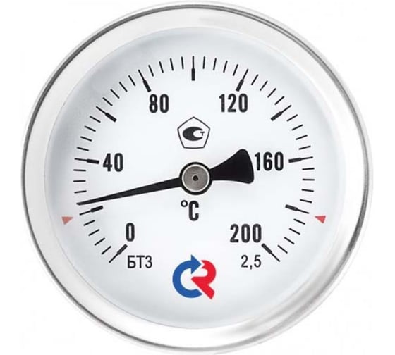 Изображение товара Осевой термометр РОСМА  БТ-31.211 (0-120°C) ДК63, длина погружной части 150мм, резьба G1/2, класс точности 2.5, с защитной латунной гильзой D070-02114