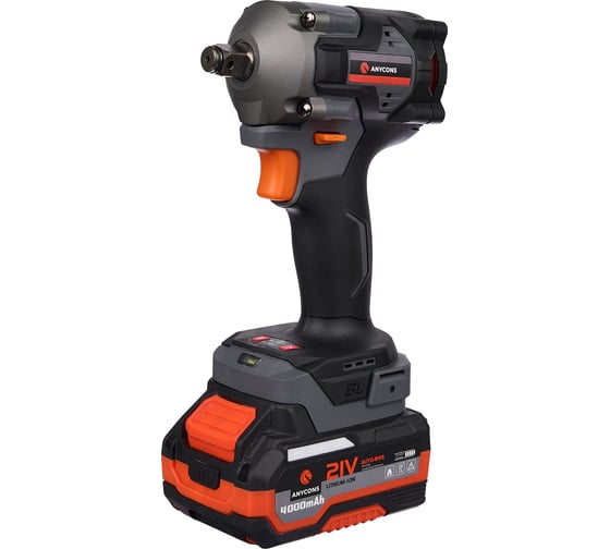Изображение товара Бесщеточный ударный гайковерт Anycons AC-SD-380, 380Нм, 21В, 2 акб AC-SD3802