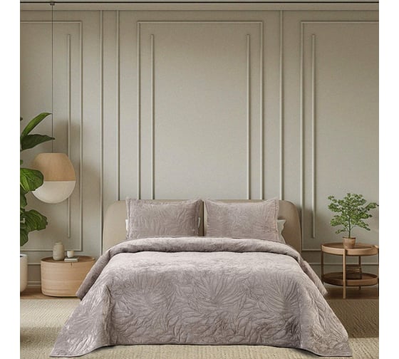 Изображение товара Покрывало The Eleventh Kingdom Евро (240x260), с наволочками 50x70 (2 шт.), Роузмор крем 11KBSP2426RO74