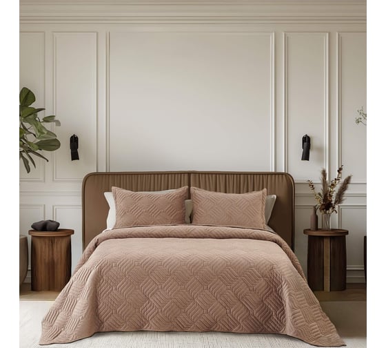 Изображение товара Покрывало The Eleventh Kingdom Евро (240x260), с наволочками 50x70 (2 шт.), Дилан песочный 11KBSP2426DY73