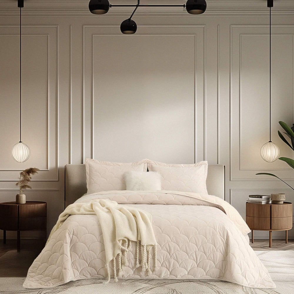 Изображение товара Покрывало The Eleventh Kingdom 1.5-спальное (160x220), с наволочкой 50x70 (1 шт.), Трегарон крем 11KBSP1622TR74