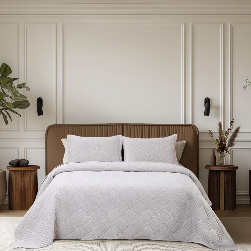 Изображение товара Покрывало The Eleventh Kingdom Евро (240x260), с наволочками 50x70 (2 шт.), Дилан крем 11KBSP2426DY74