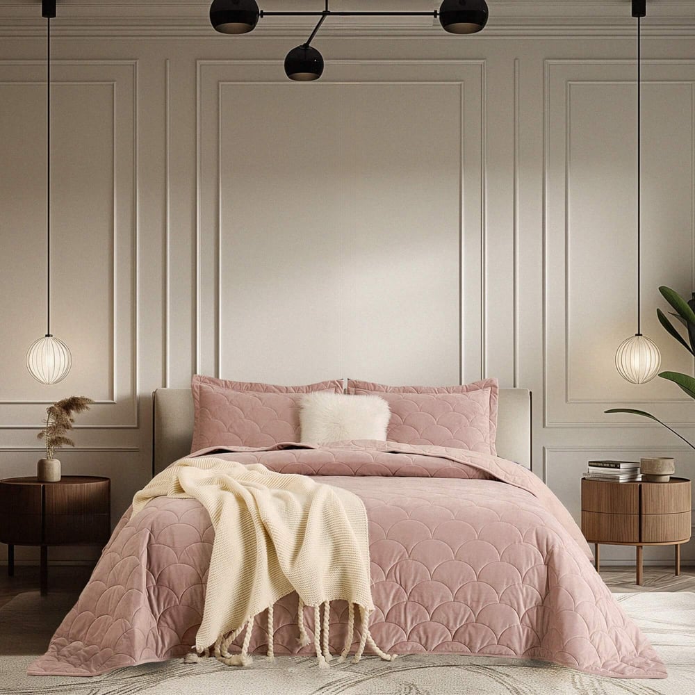 Изображение товара Покрывало The Eleventh Kingdom 1.5-спальное (160x220), с наволочкой 50x70 (1 шт.), Трегарон розовый 11KBSP1622TR31