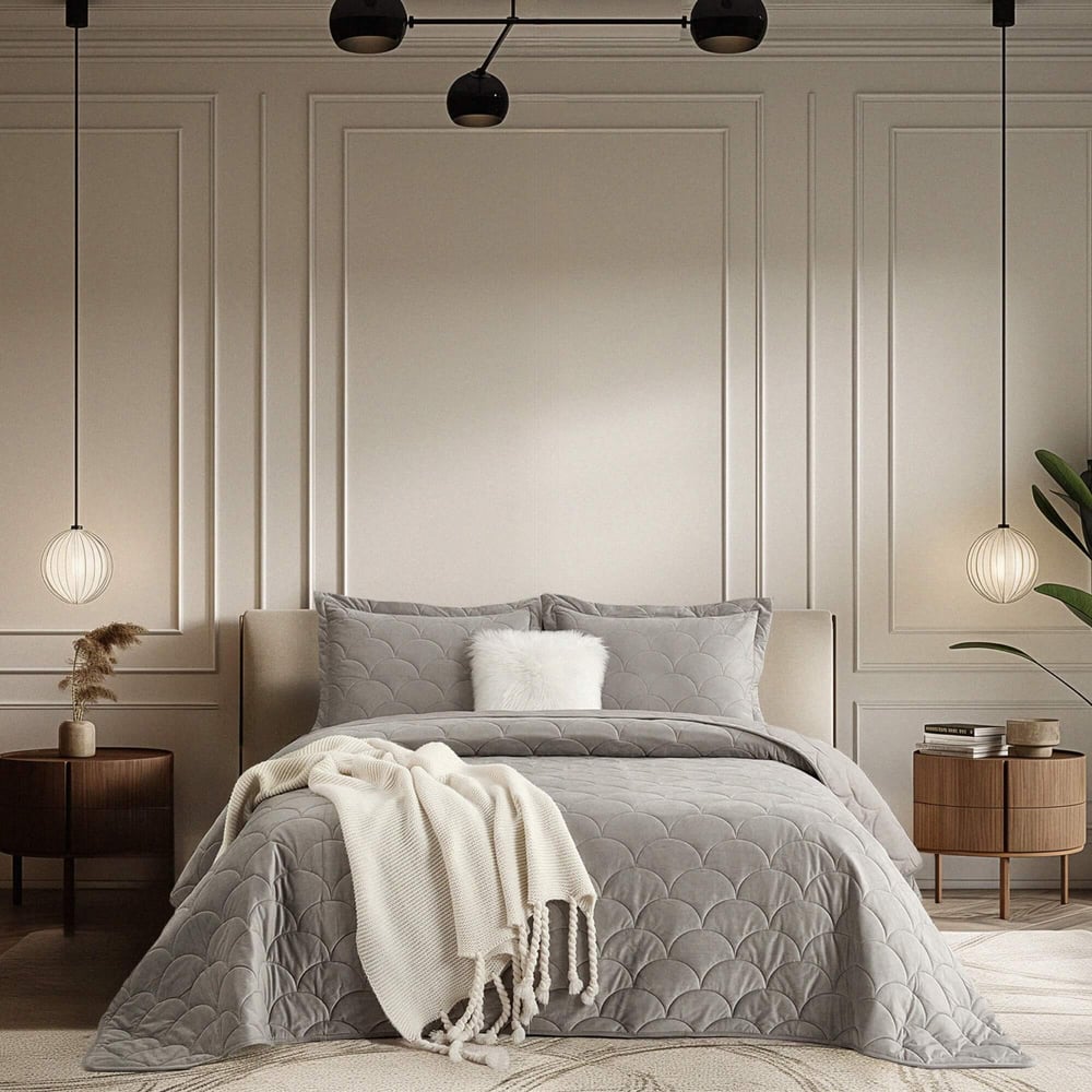 Изображение товара Покрывало The Eleventh Kingdom 1.5-спальное серое с наволочкой