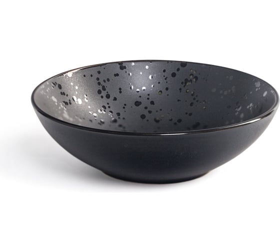 Изображение товара Тарелка суповая DOMENIK DROPS черный, 18.6 см DMD163