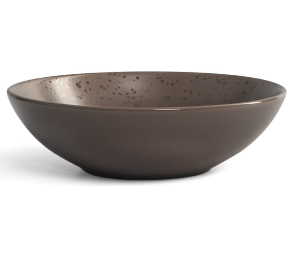 Изображение товара Тарелка суповая DOMENIK DROPS серо-коричневый, 18.6 см DMD153