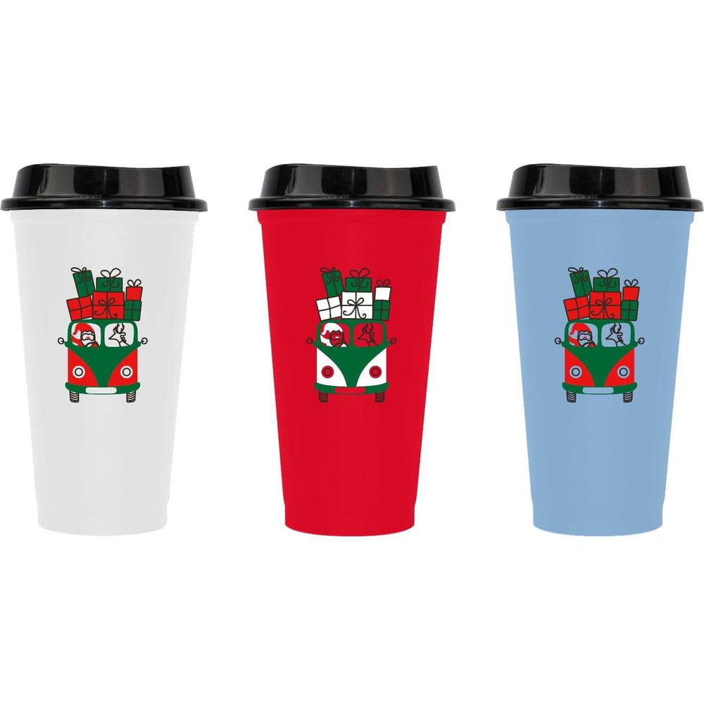 Изображение товара Стакан тамблер WOWBOTTLES 400 мл Дед мороз и подарки, цвет ассорти, с крышкой