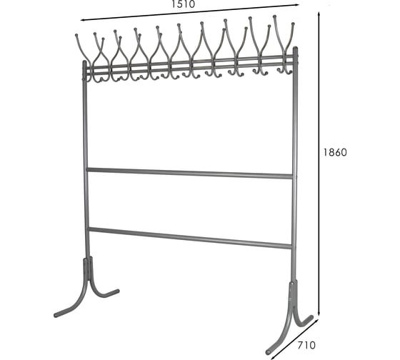 Изображение товара Напольная вешалка Мебелик М 12 металлик 2497