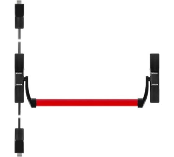 Изображение товара Комплект нажимных ручек DORF AP-1700С накладной с тягами для двухстворчатых дверей АР-1700С
