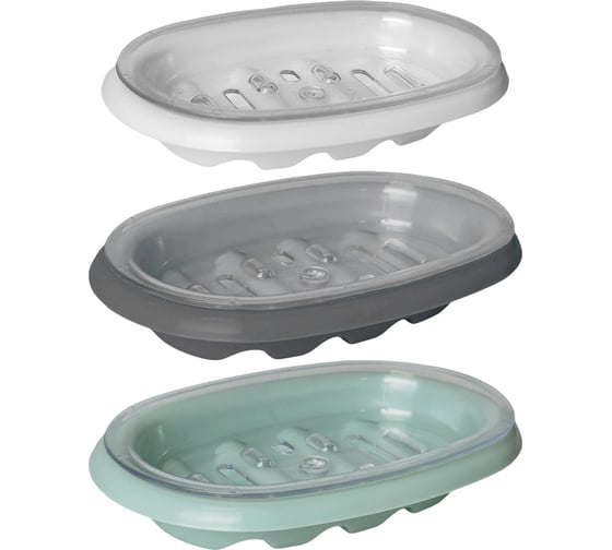 Изображение товара Мыльница со съемной решеткой Мультипласт Групп 32 микс MPG0286