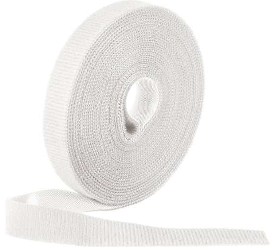 Изображение товара Лента-липучка Comfix 5м х 9мм, упаковка 1 шт., 1 цвет, белый HLT-5K9-RP000001