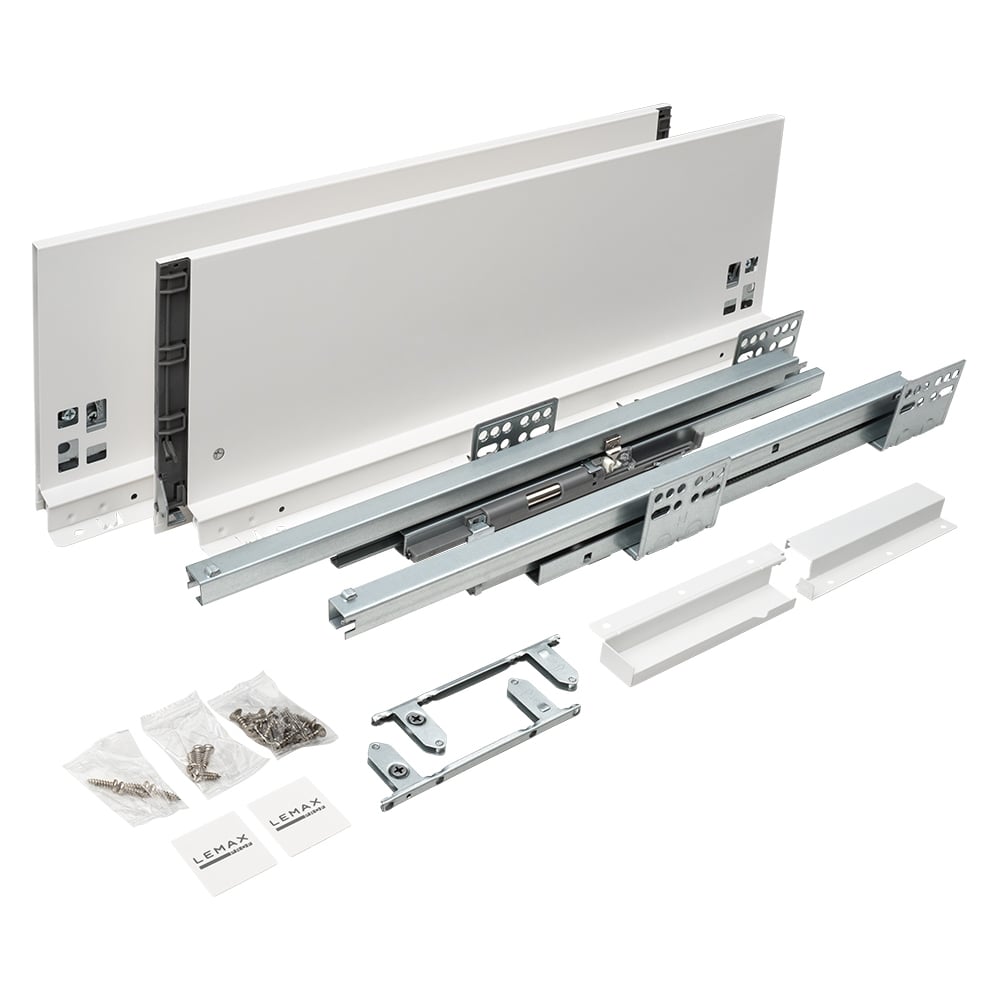Изображение товара Комплект системы выдвижения Lemax PROF Lembox H=167 L=500 мм белый