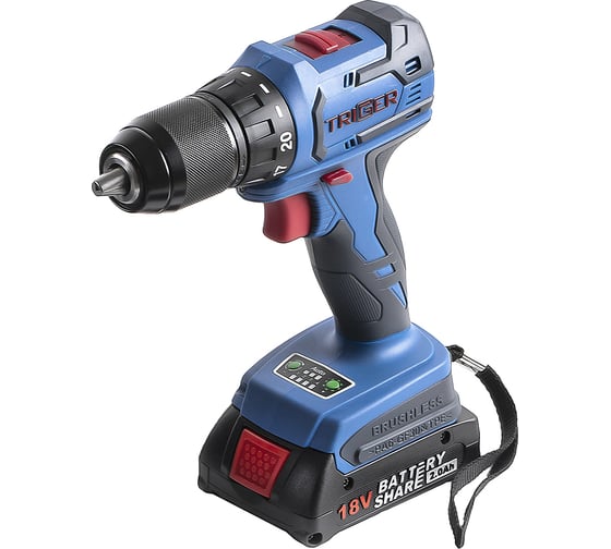 Изображение товара Аккумуляторная бесщеточная дрель-шуруповерт ТРИГГЕР 20111 тов-199689