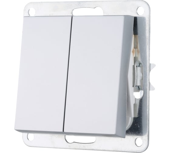 Изображение товара Выключатель 2-клавишный LK Studio (схема 5) 16 A, 250 B (серебристый металлик) LK80 841103-1