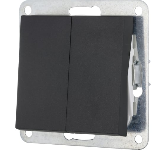 Изображение товара Выключатель 2-клавишный LK Studio (схема 5) 16 A, 250 B (черный бархат) LK80 841108-1