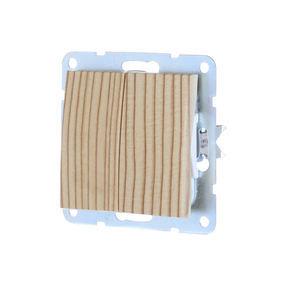 Изображение товара Переключатель LK Studio 2-клавишный с двух мест 16A 250B сосна