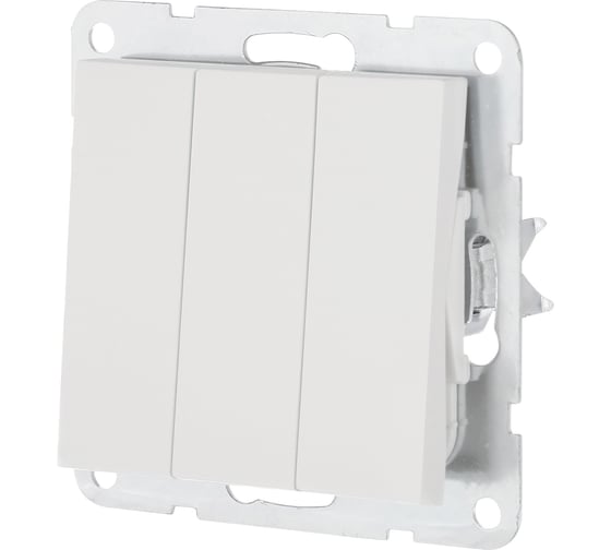 Изображение товара Выключатель 3-клавишный LK Studio (схема 1+1+1) 16 A, 250 B (белый) LK80 842104-1