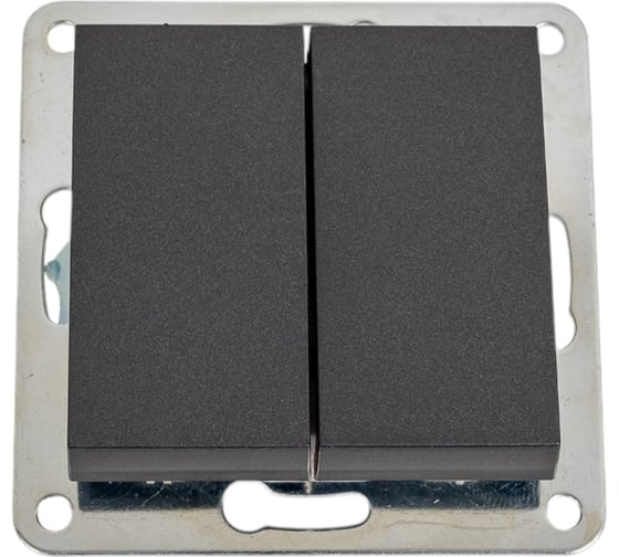 Изображение товара Переключатель 2-клавишный, с двух мест LK Studio (схема 6+6) 16 A, 250 B (черный бархат) LK80 841308-1