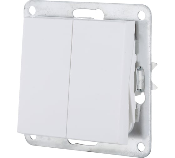 Изображение товара Переключатель 2-клавишный, с двух мест LK Studio (схема 6+6) 16 A, 250 B (белый) LK80 841304-1