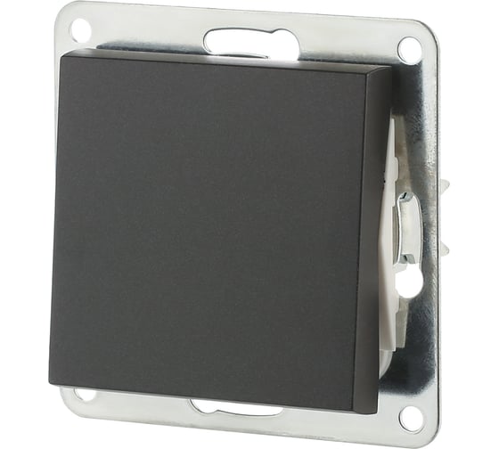 Изображение товара Выключатель-кнопка 1-клавишный (схема 1Т) с символом звонок LK Studio, 16 A, 250 B (черный бархат) LK80 840508-1