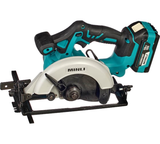 Изображение товара Аккумуляторная бесщеточная циркулярная пила MINLI 165max. 55mm Li-ion 18Vx2 DC602-4.0A