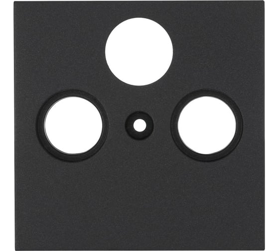 Изображение товара Накладка розетки TV+FM+SAT LK Studio, 2(3) отверстия (черный бархат) LK80 845208-1