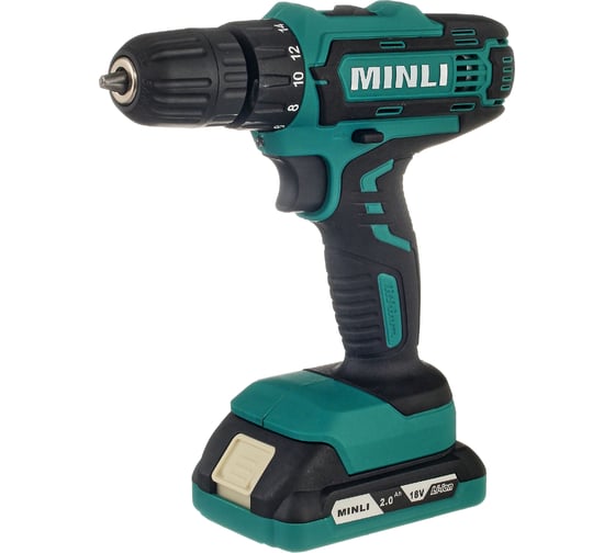 Изображение товара Аккумуляторная дрель-шуруповерт MINLI 10mm 25N.m Li-ion 18Vx2 DC103.2-2.0A