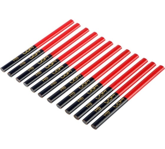 Изображение товара Строительные карандаши LOM двухцветные, 180 мм, 12 шт. 5082570