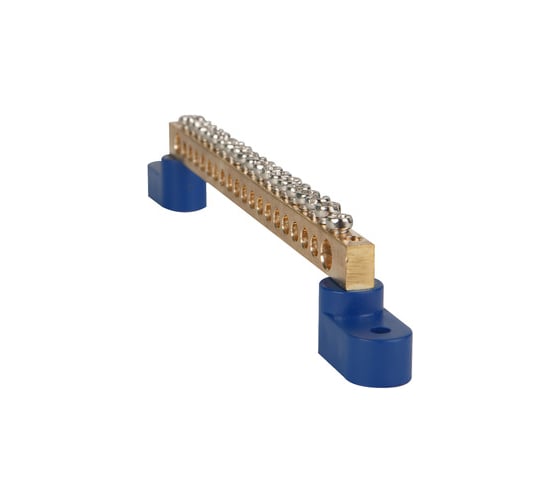 Изображение товара Шина нулевая с двумя изоляторами КЭАЗ OptiKit BB-T-N-S-24-8х12-синий 277918