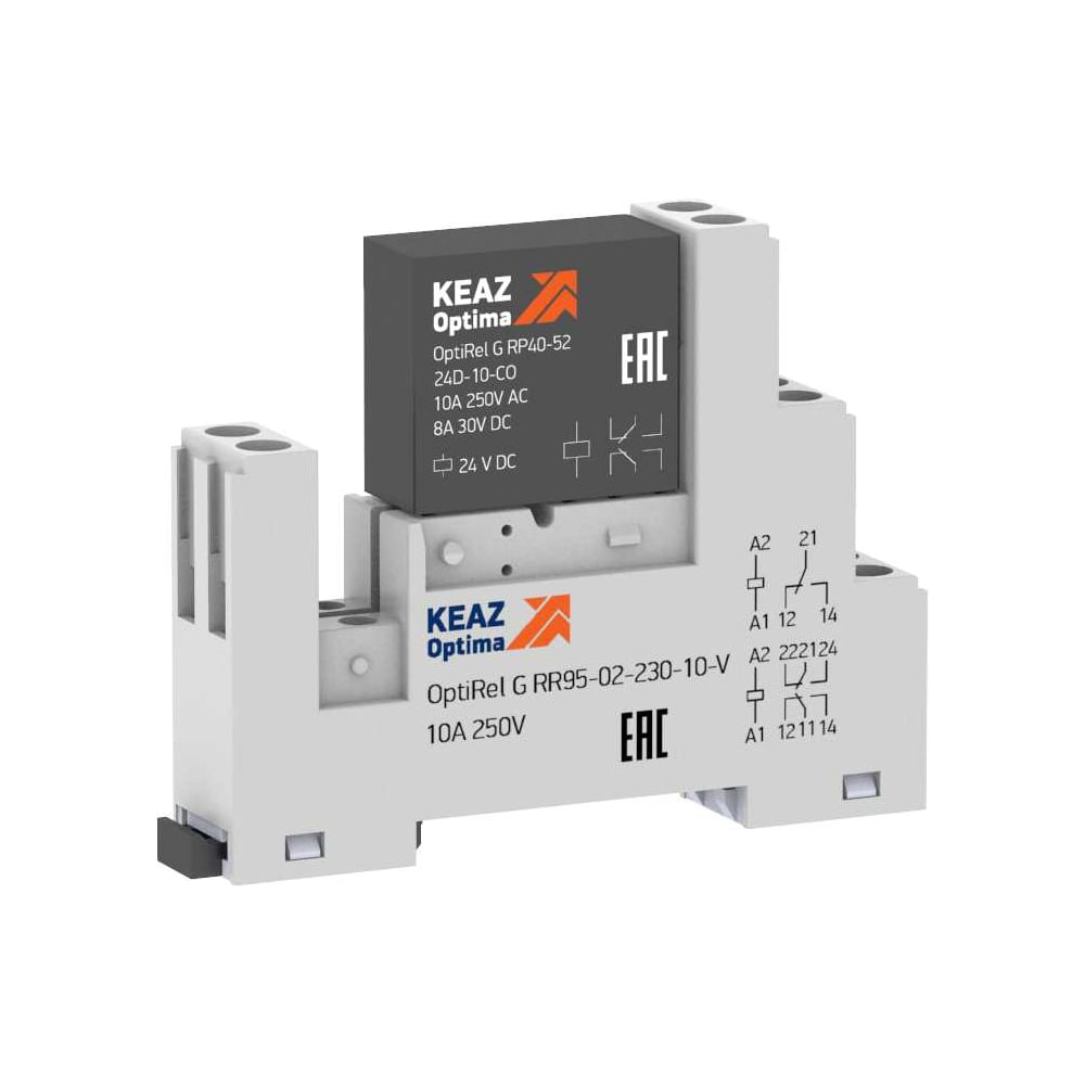 Релейный модуль КЭАЗ OptiRel G RM48-52-24D-10-V-CO -10шт 281002