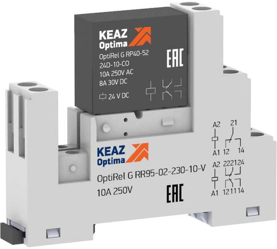 Изображение товара Релейный модуль КЭАЗ OptiRel G RM48-52-24D-10-V-CO -10шт 281002