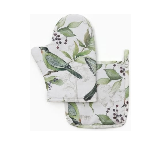 Изображение товара Набор варежка-прихватка Этель, прихватка Готовь с душой 100% хлопок, репс 220 г/кв.м 10283378