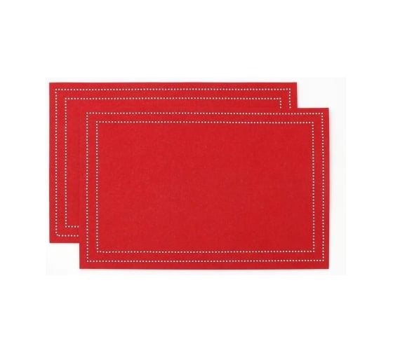 Изображение товара Набор декоративных салфеток Доляна Стиль цвет красный 30х40±5 см - 2 шт, фетр 10697274