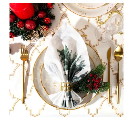 Изображение товара Набор салфеток Этель Forest animals 40х40см 4 шт, 100% хлопок, саржа 190 г/кв.м 7319012