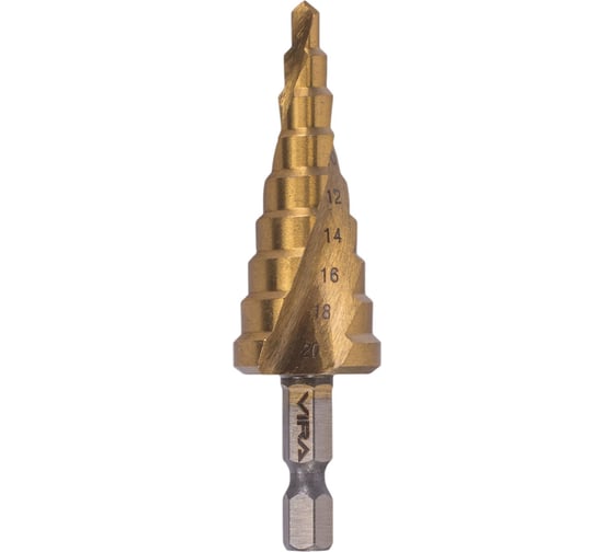 Изображение товара Сверло ступенчатое спиральное 4-20 мм VIRA 551421