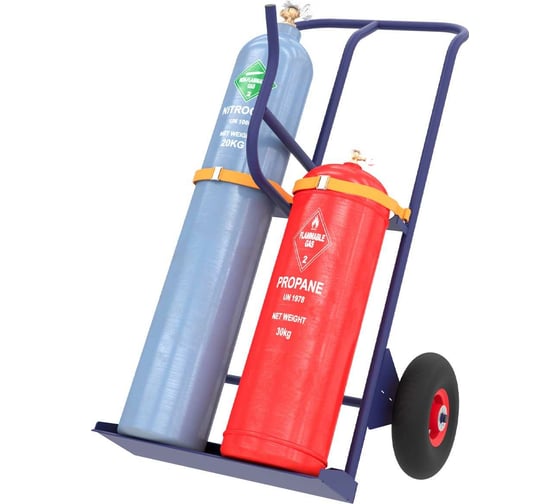 Изображение товара Тележка - сварочный пост RUSKLAD КП 2 У с пневматическими колёсами и системой фиксации баллонов КП 2 У пневмо ремень