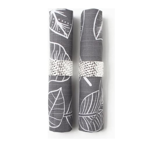 Изображение товара Набор салфеток Этель с декоративными кольцами Ease 40х40 см - 2 шт, 100% хлопок, репс 10700192