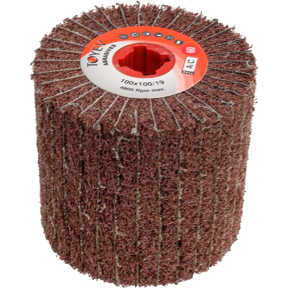 Изображение товара Валик комбинированный шлифовальный AKM 100x100x19 мм P60 Toyev