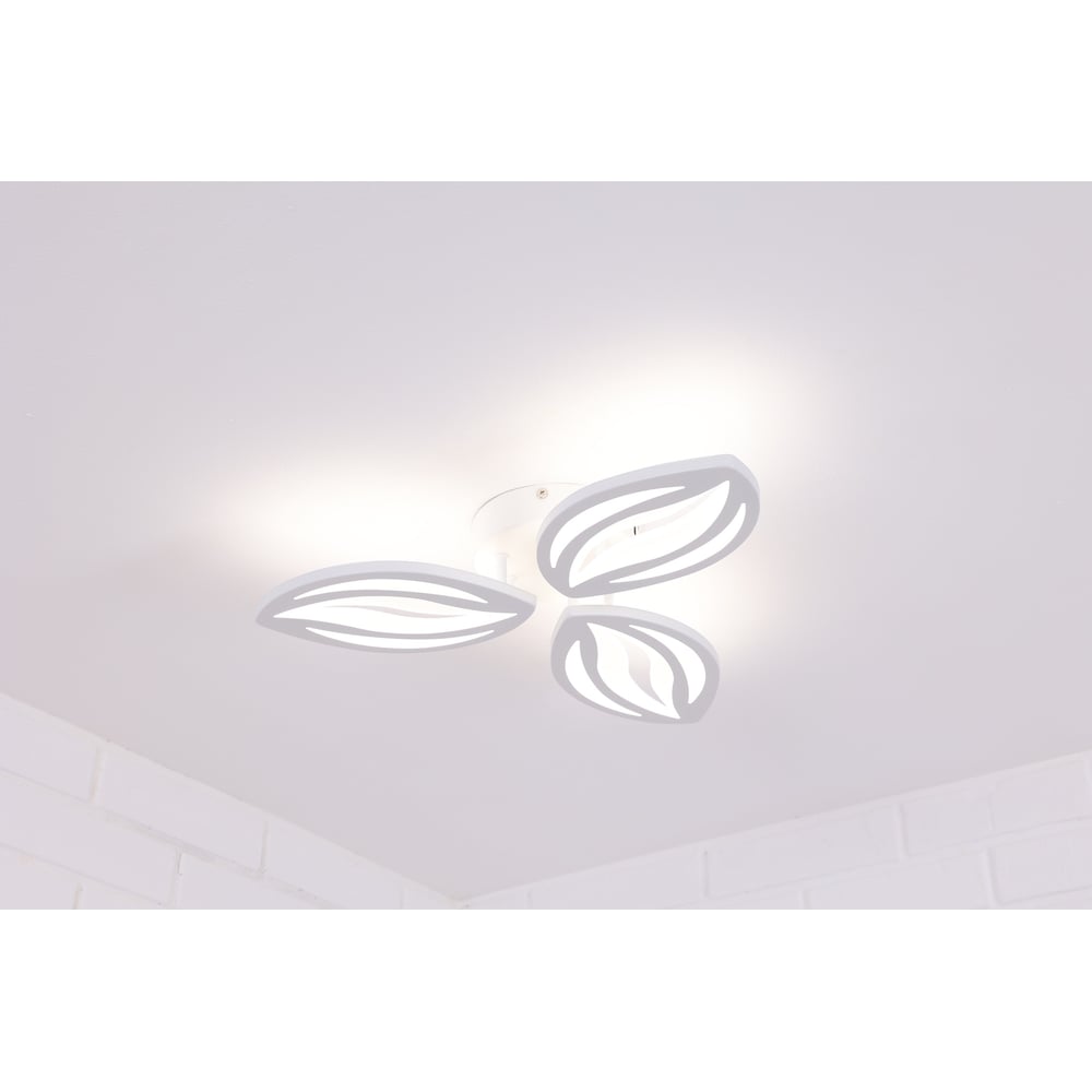 Изображение товара Люстра потолочная светодиодная Schaffner Veta 1655-3, белая с пультом управления