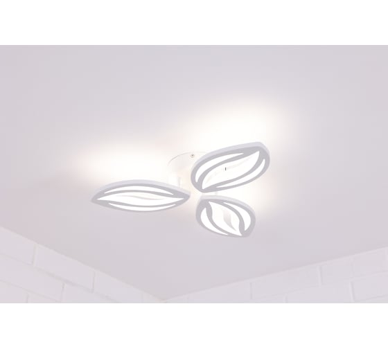 Изображение товара Люстра потолочная светодиодная Schaffner Veta 1655-3, цвет белый. Люстра с пультом управления, освещение до 12 кв.м, мощность 60 Вт Veta 1655-3 IR