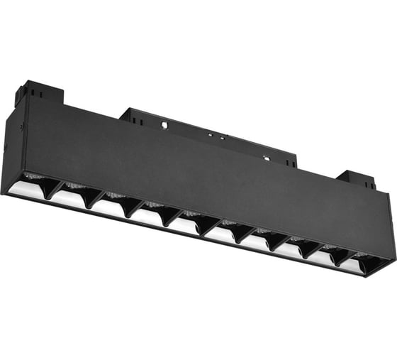 Изображение товара Трековый светодиодный магнитный светильник Wolta, 20Вт, 3000К, 48В, IP40, черный WMLY-20W/06B