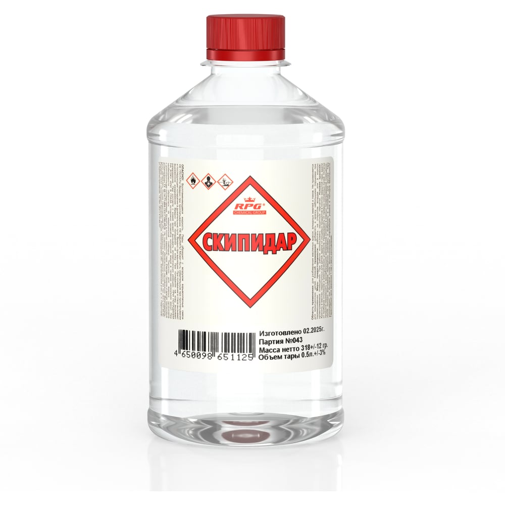 Изображение товара Скипидар RPG ПЭТ 0,5 л - растворитель для бытовых нужд