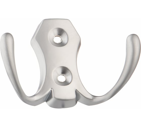 Изображение товара Мебельный крючок Kerron двухрожковый, матовый хром LT 0020 SC