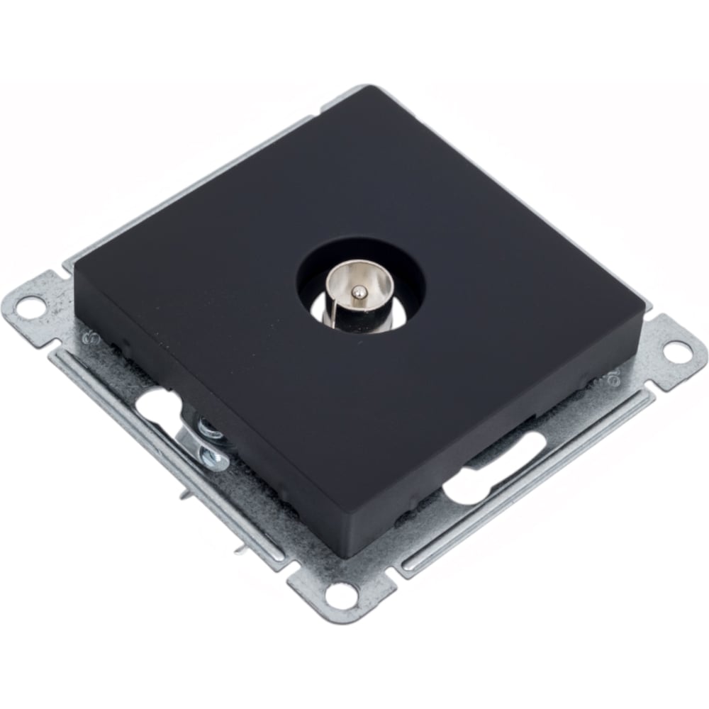 Изображение товара Розетка антенная одиночная Systeme Electric (Schneider Electric) AtlasDesign карбон TV коннектор ATN001093