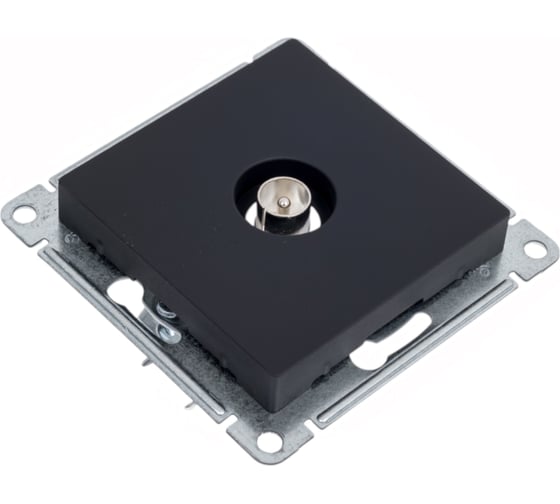 Изображение товара Розетка антенная одиночная Systeme Electric (Schneider Electric) AtlasDesign карбон TV коннектор ATN001093