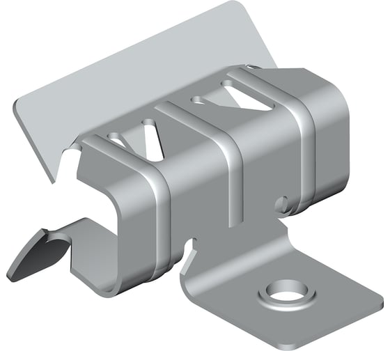 Изображение товара Балочный зажим УМС 2-7 мм с отгибом и резьбой М6 25 шт. BZ-2-7-M6-G
