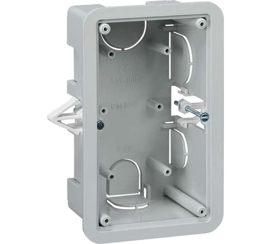 Изображение товара Монтажная коробка Simon, на 1 S-модуль Сима Классик, скрытый монтаж, глубина 60мм SM160