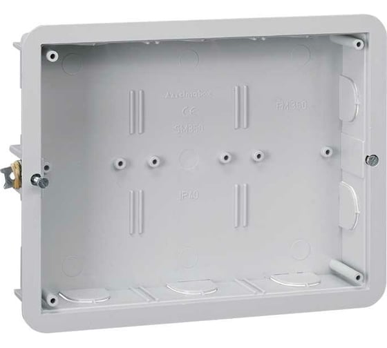 Изображение товара Монтажная коробка Simon, на 3 S-модуля Сима Классик, скрытый монтаж, глубина 33мм SM350